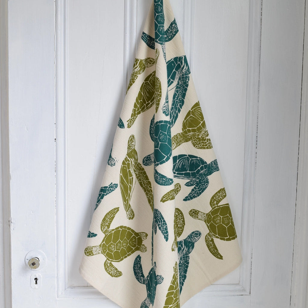 Sea Turtle Oversized Tea Towel
