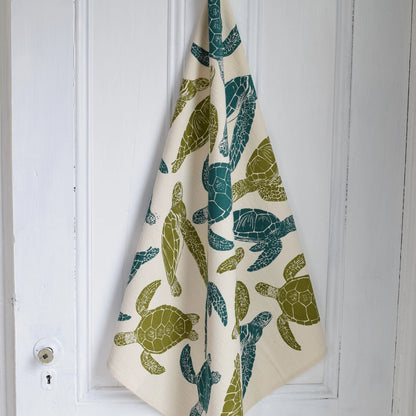 Sea Turtle Oversized Tea Towel