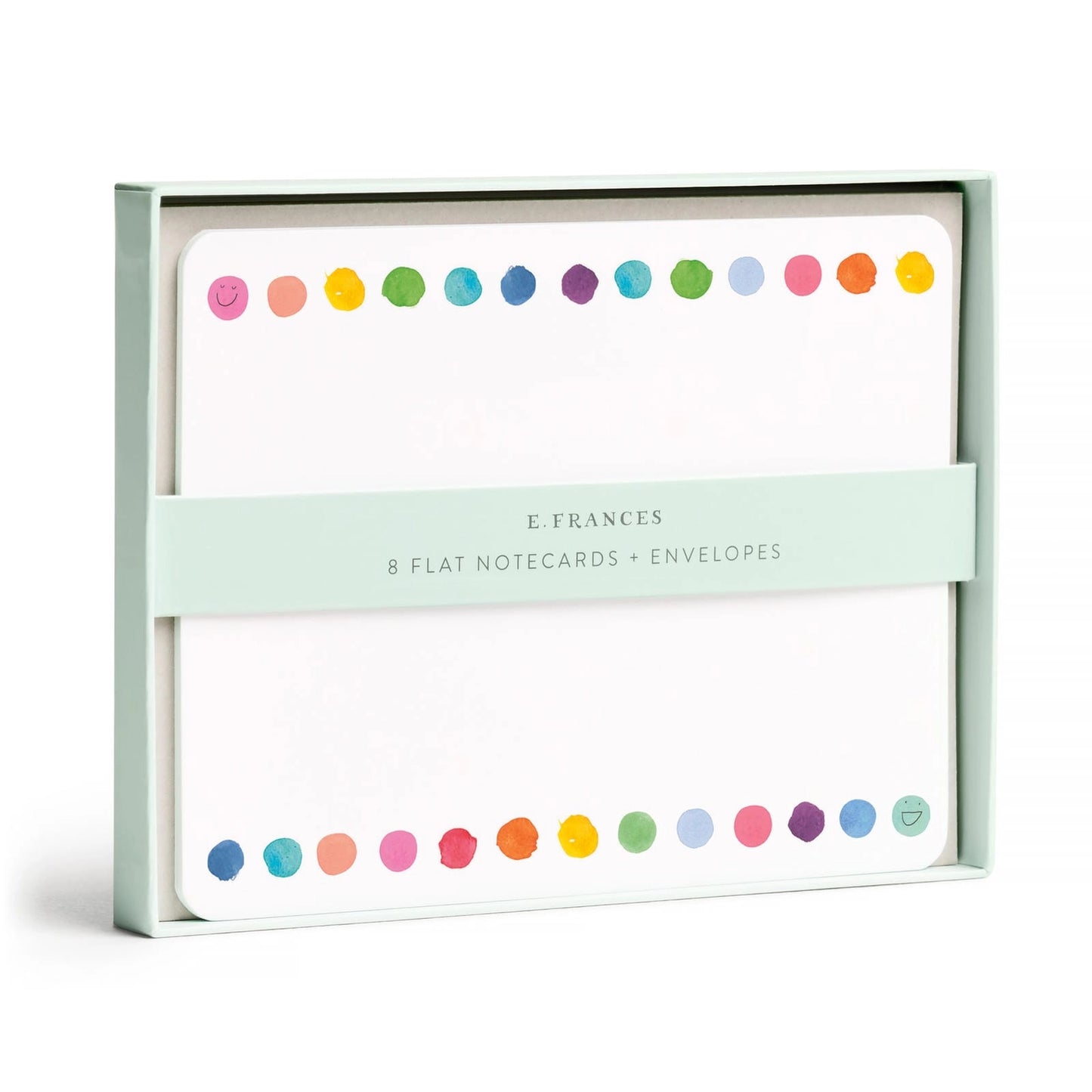 Rainbow Dots Flat Notecards (Set of 8)