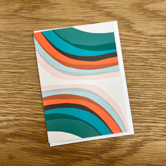 Rainbow Card (Teal and Orange)
