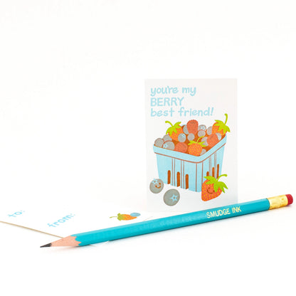 Fruits and Veggies Valentine Card Set (Box of 16)
