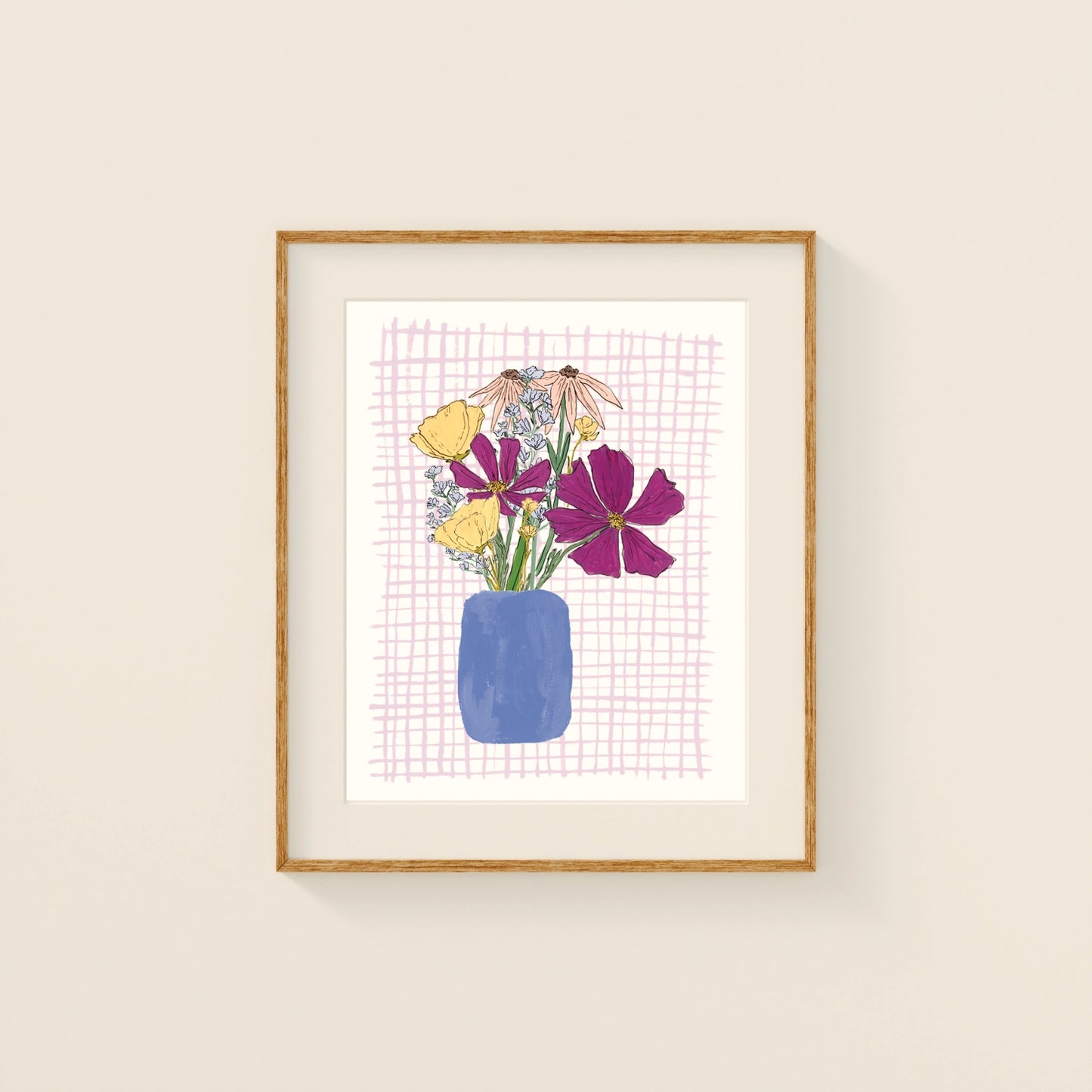 Colorful Wildflower Bouquet Art Print