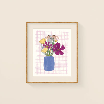 Colorful Wildflower Bouquet Art Print