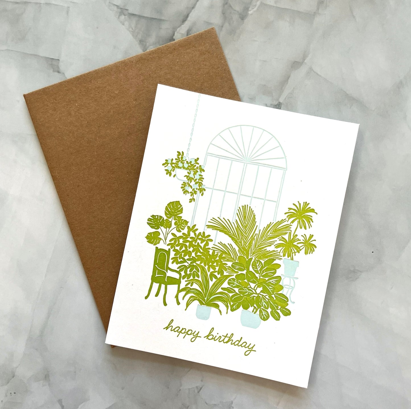 Birthday Card - Greenhouse Plants