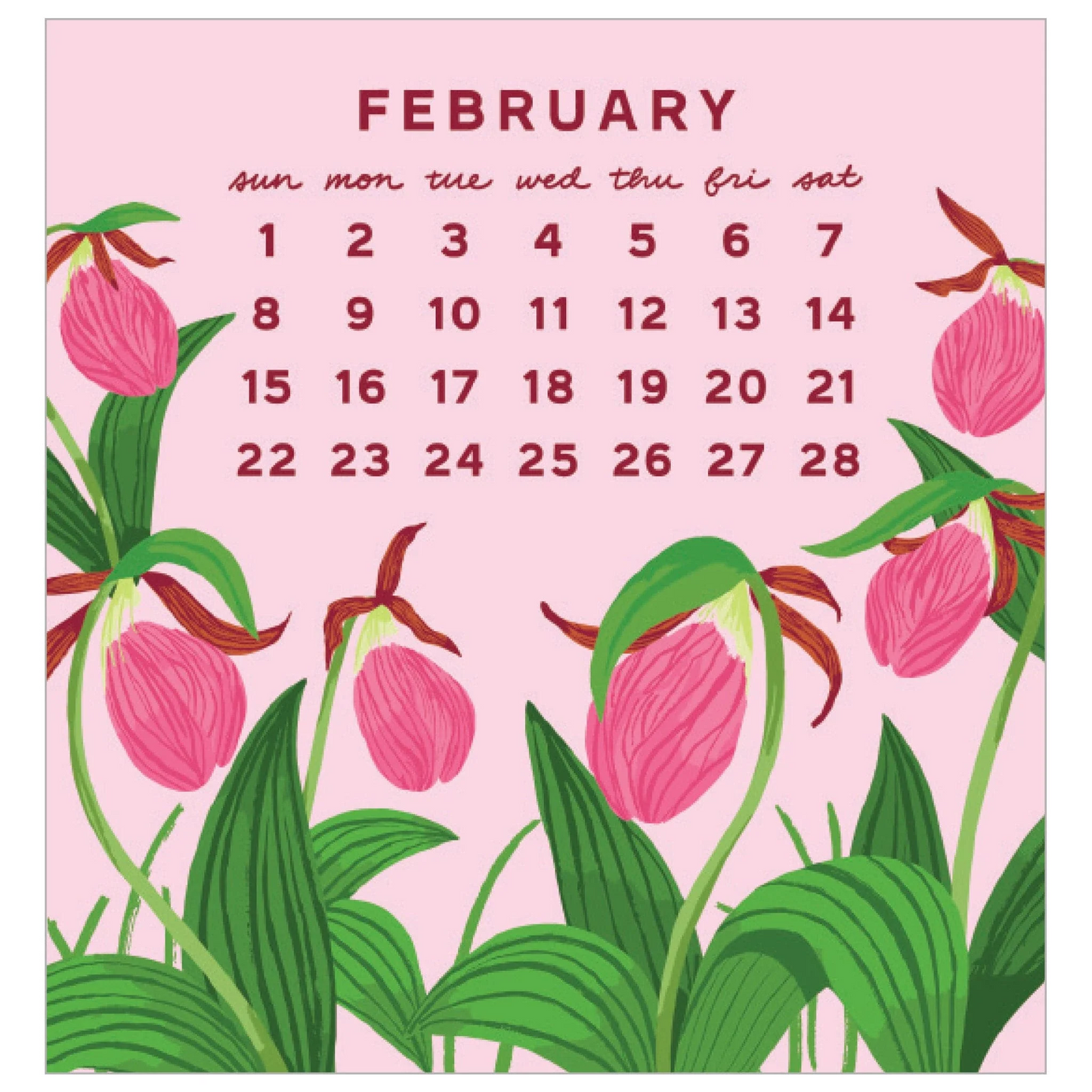 2026 Mini Calendar - Blossoms