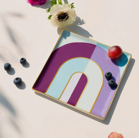 Geometric Tray - Purple Arch