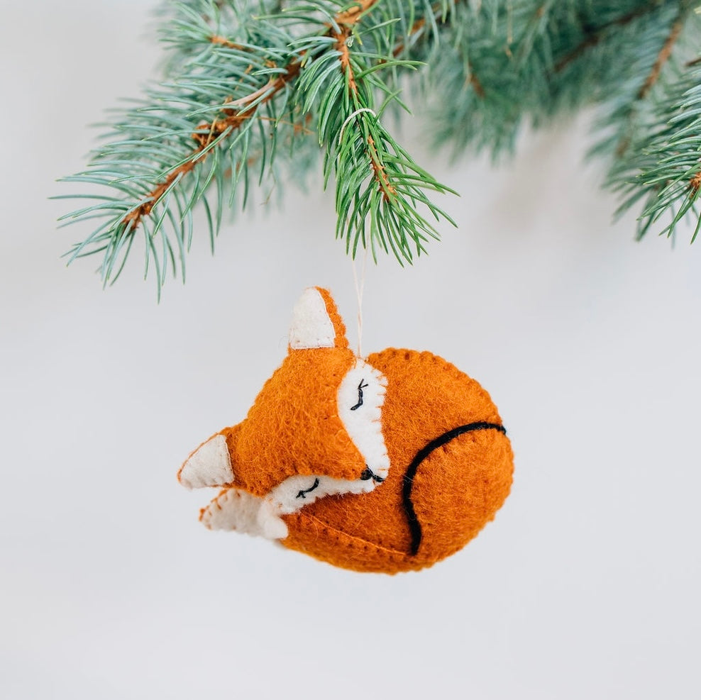 Sleeping Fox Ornament