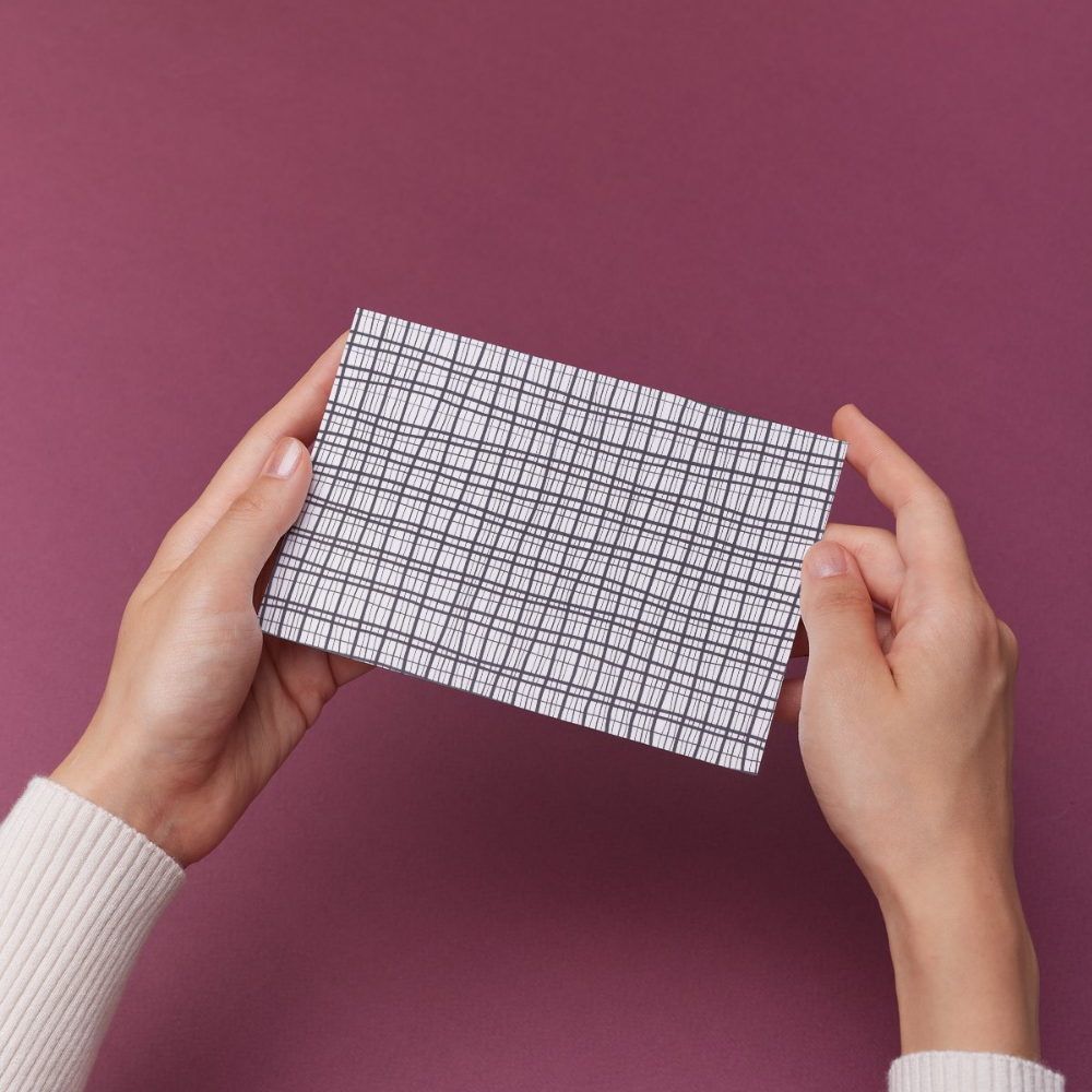 Black and White Plaid Postcard