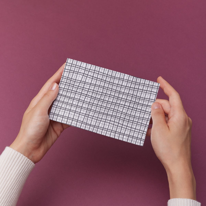 Black and White Plaid Postcard