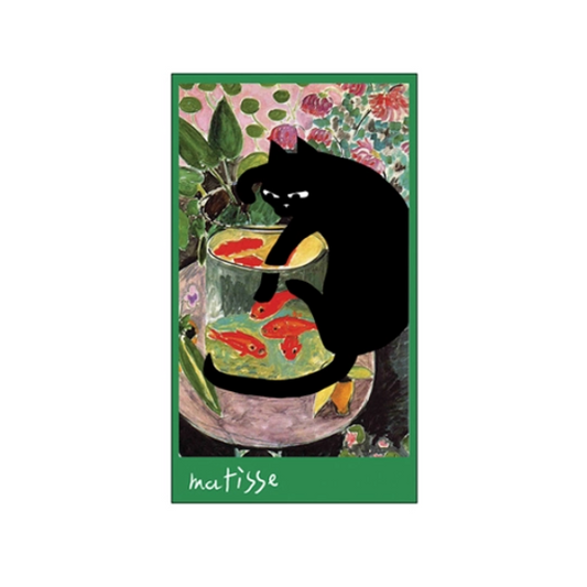 Cats in Famous Painting Magnet - Matisse Fish Bowl
