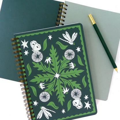 Spiral Notebook - Green Dandelions