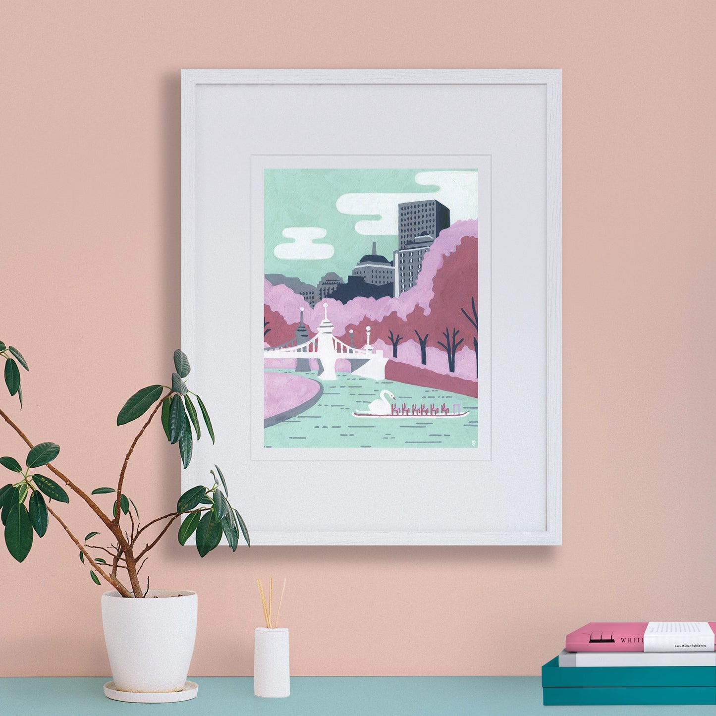 Swan Boats at the Boston Public Garden Art Print