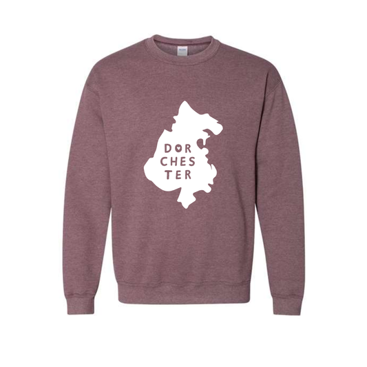 Dorchester Map Sweatshirt - Maroon