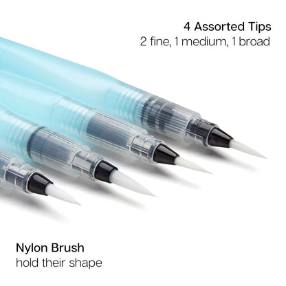 Water Brush Pens (Set of 4)