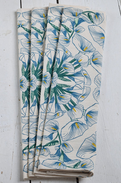 Calla Lily Cotton Napkins (Set of 4)