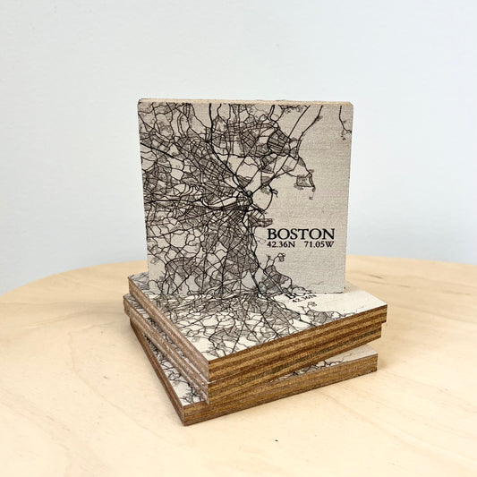 Wooden Boston Coasters