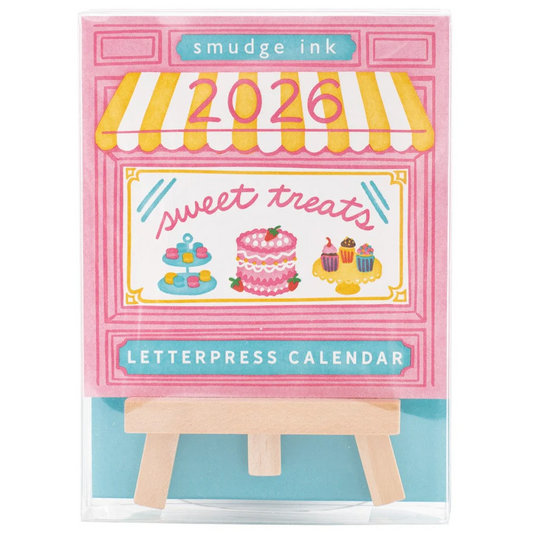 2026 Mini Easel Desk Calendar - Sweet Treats