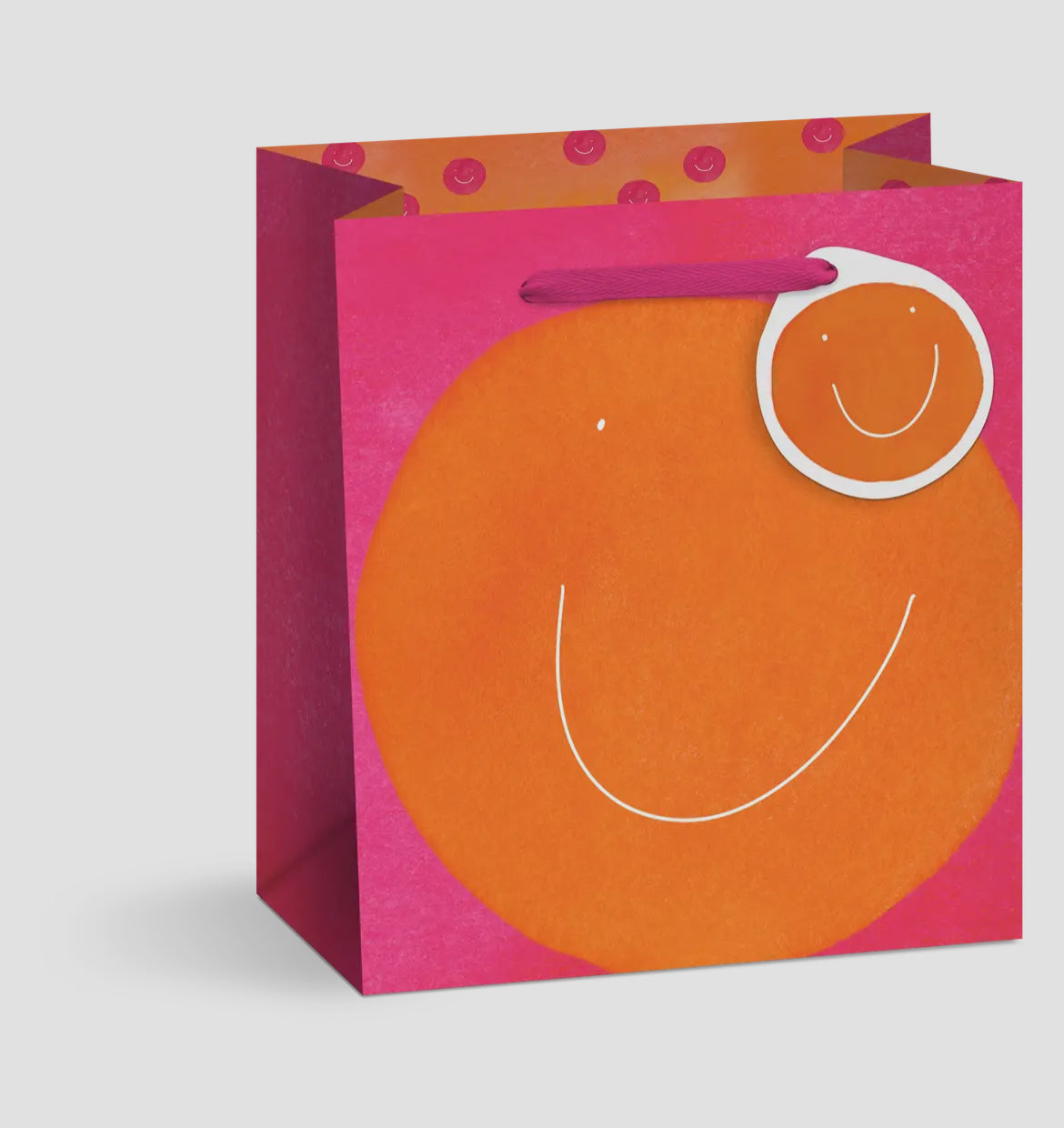 Pink Smiley Face Gift Bag