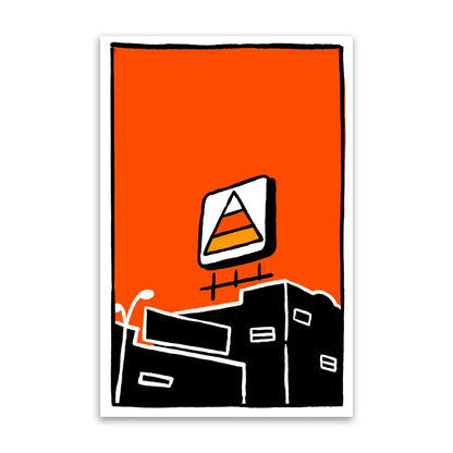 Candy Corn Citgo Sign Postcard