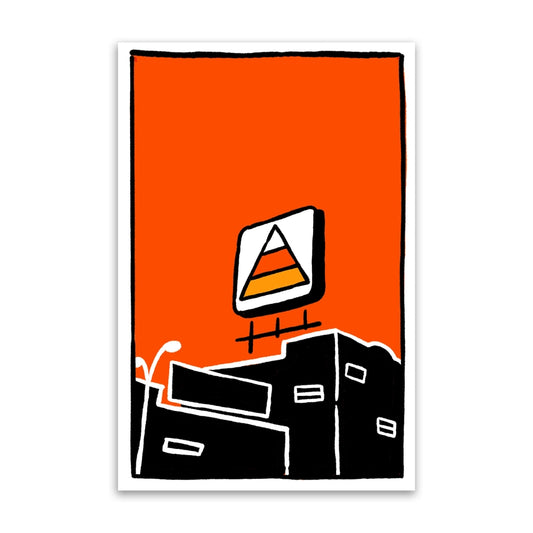 Candy Corn Citgo Sign Postcard