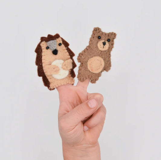 Bear and Hedgehog Finger Puppets