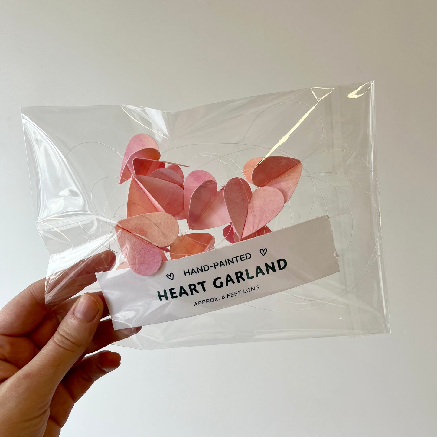 Hand-painted Heart Garland