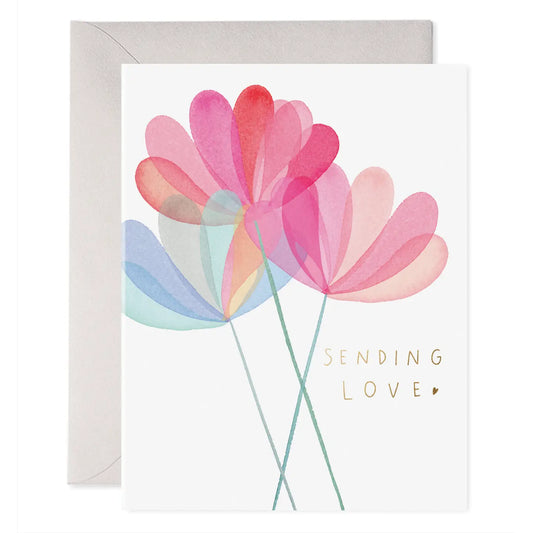 Sending Love Flowers Card