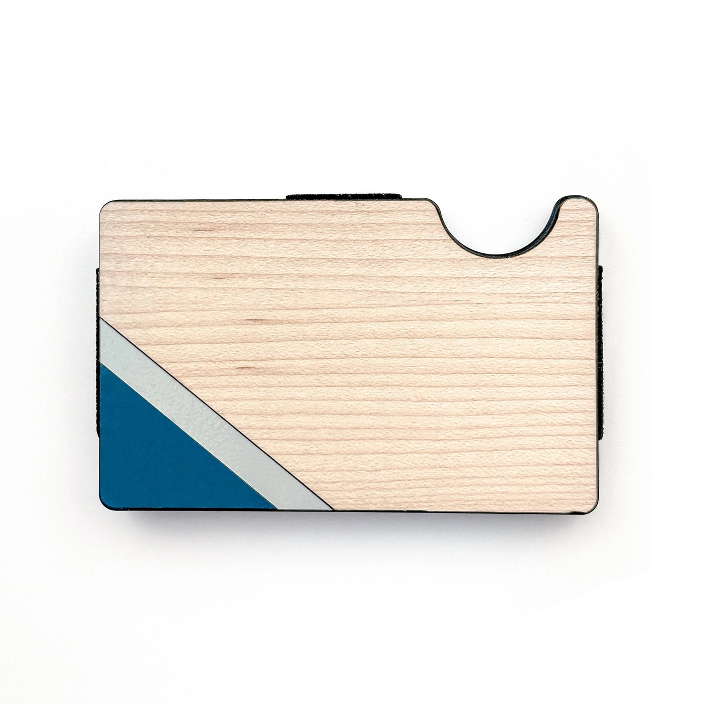 Wooden Wallet - Blue Corner