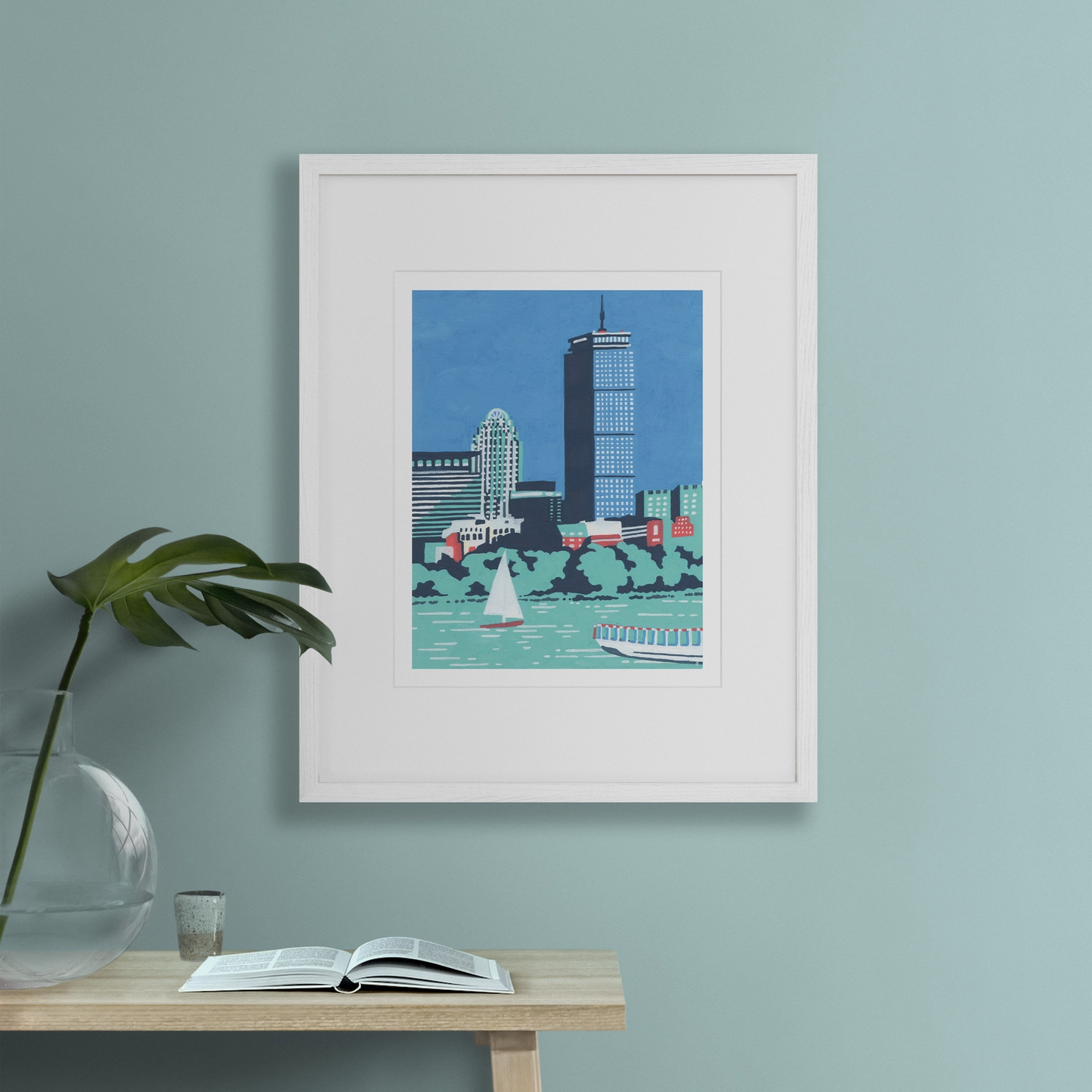Charles River and Prudential Boston Art Print