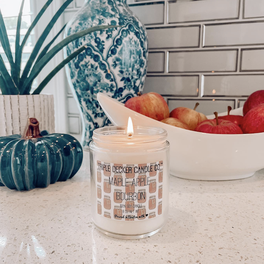 Apple Maple Bourbon Triple Decker Candle