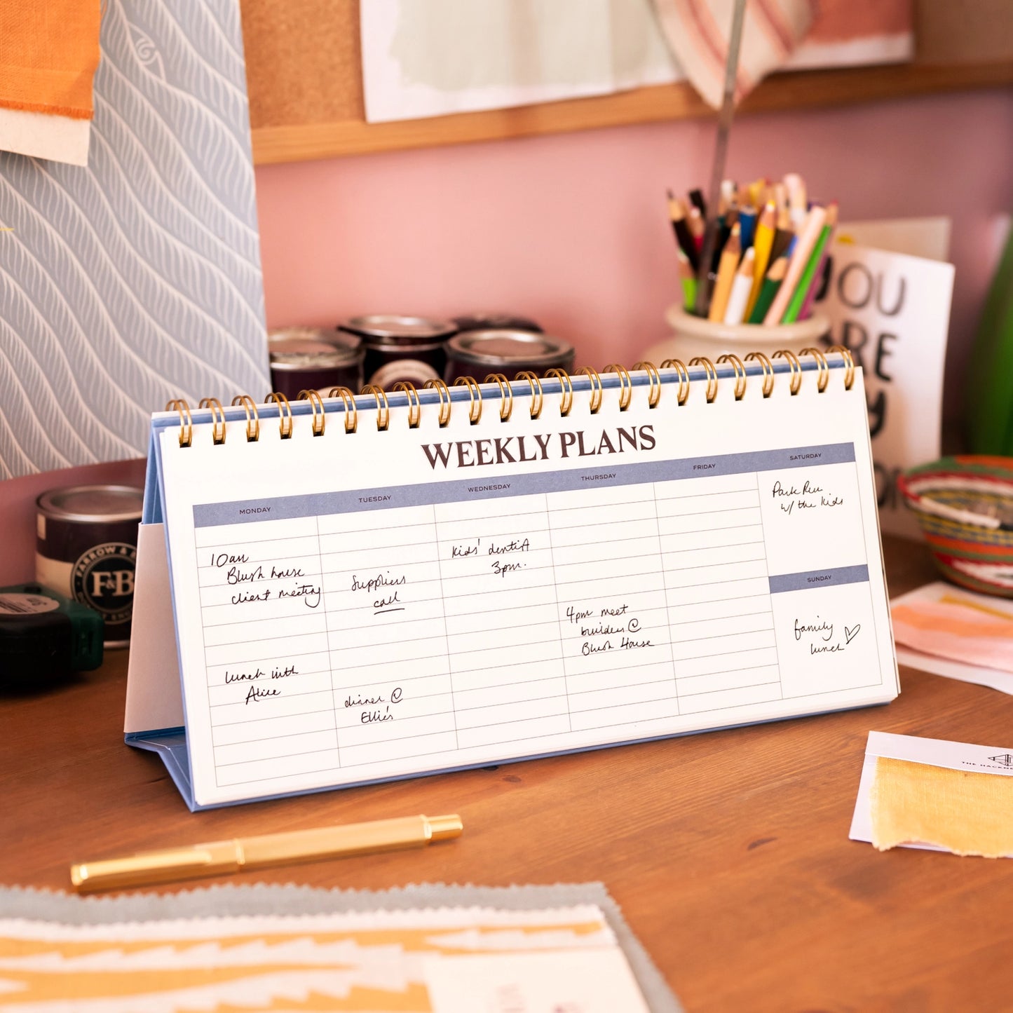 Weekly Plans Desk Calendar