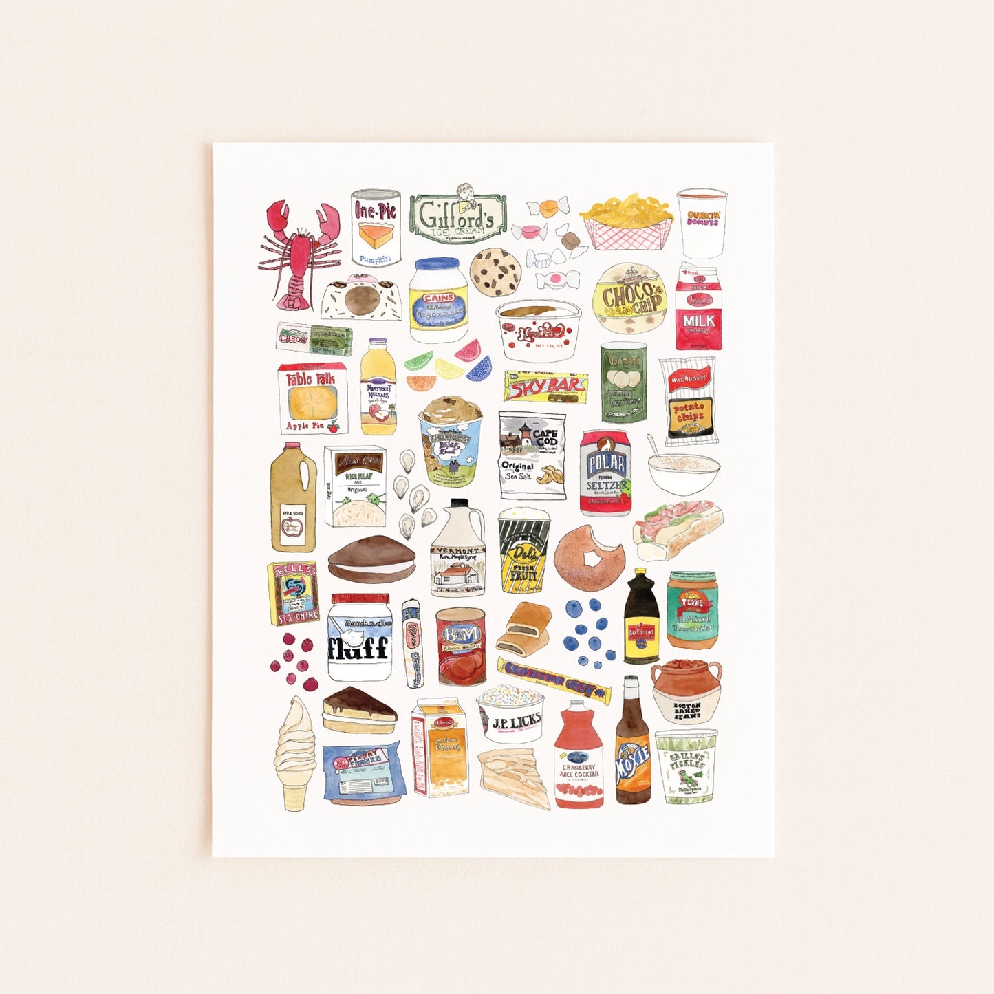 New England Foods Art Print