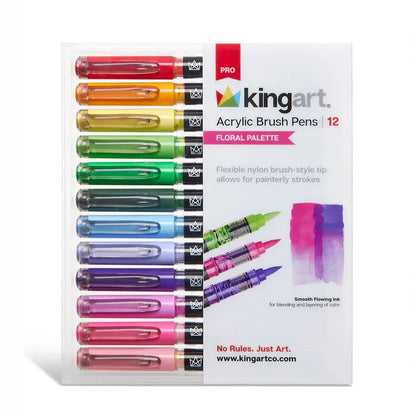 Acrylic Paint Brush Pens (Set of 12 Colors)