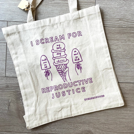 I Scream for Reproductive Justice Tote Bag