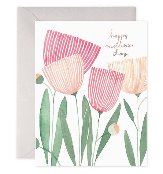 Happy Mothers Day Card with Tulips