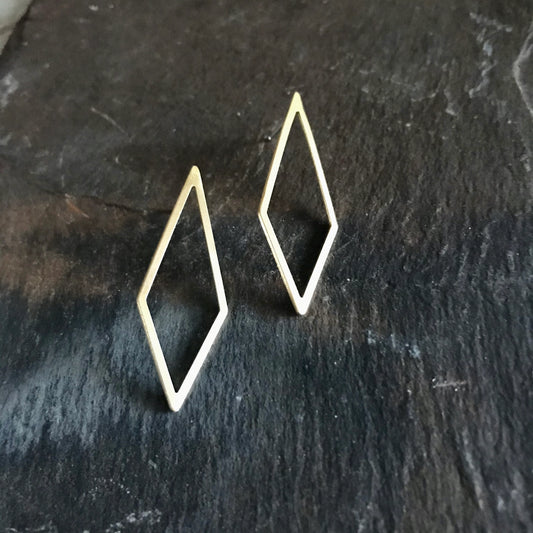 Open Diamond Stud Earrings
