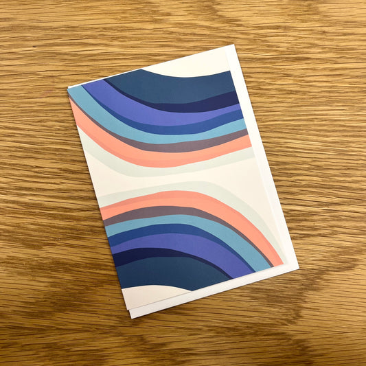 Rainbow Card (Blues and Peach)