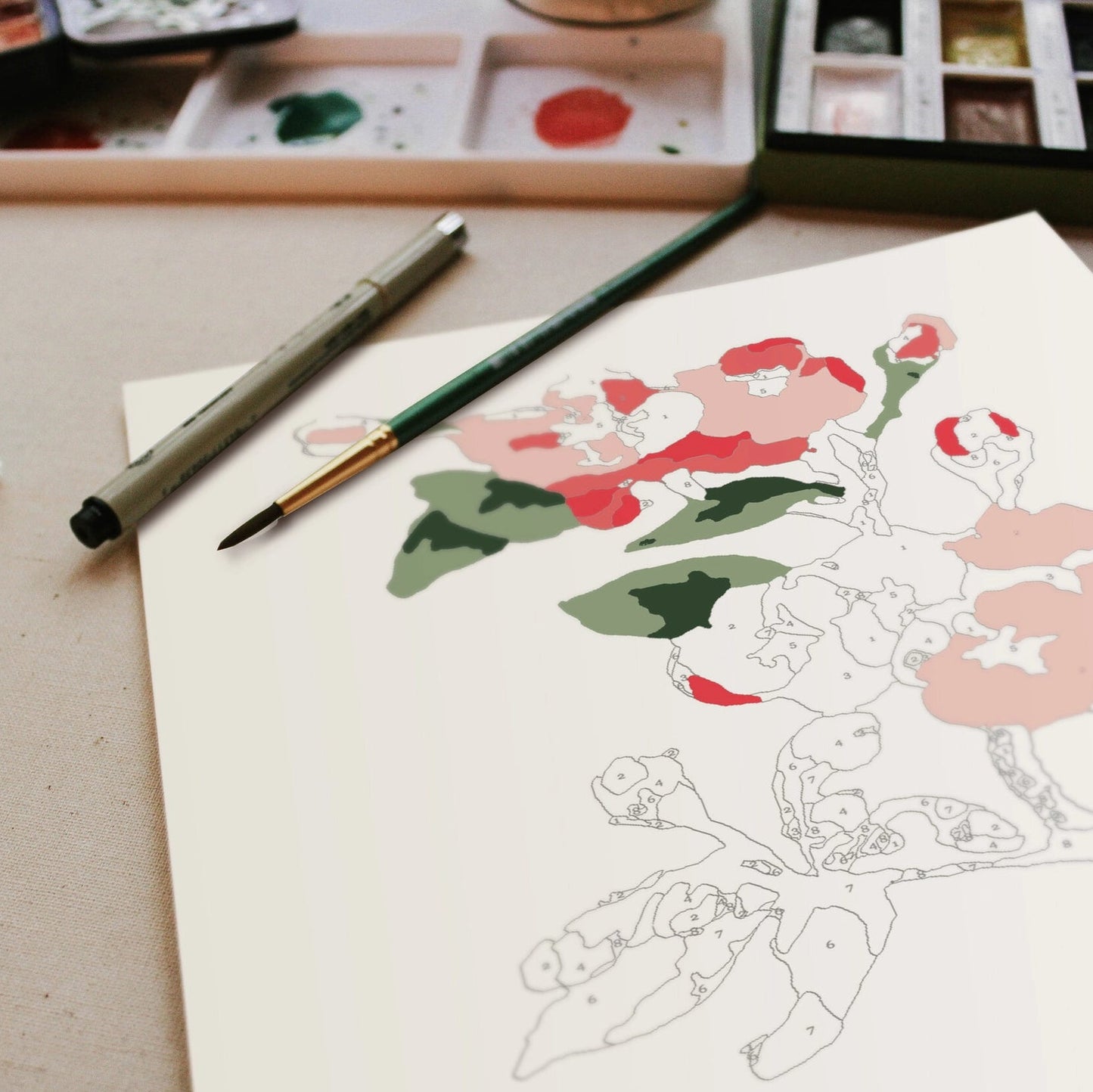 Paint by Number: Cherry Blossoms