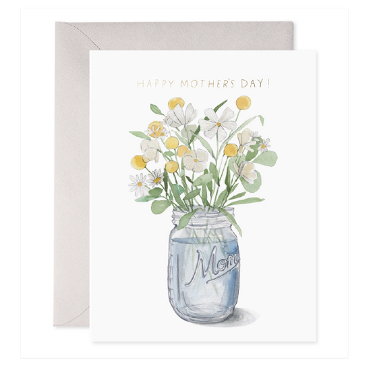 Yellow Flowers in Jar Mother's Day Card