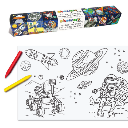Solar System Coloring Scroll