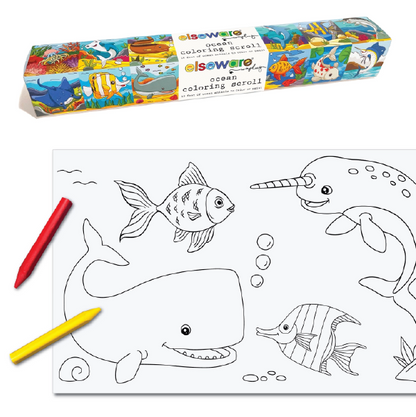 Ocean Coloring Scroll
