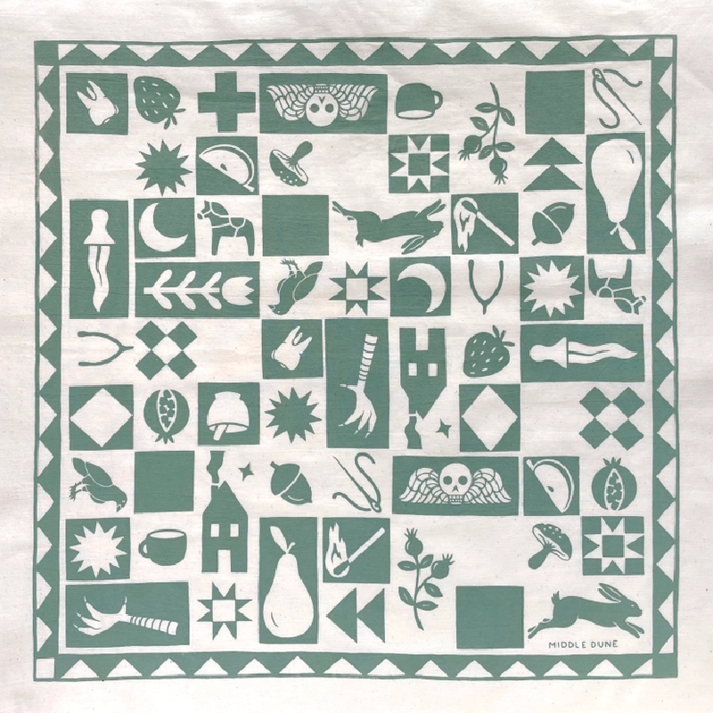 Bandana - Quilt Pattern (Green)