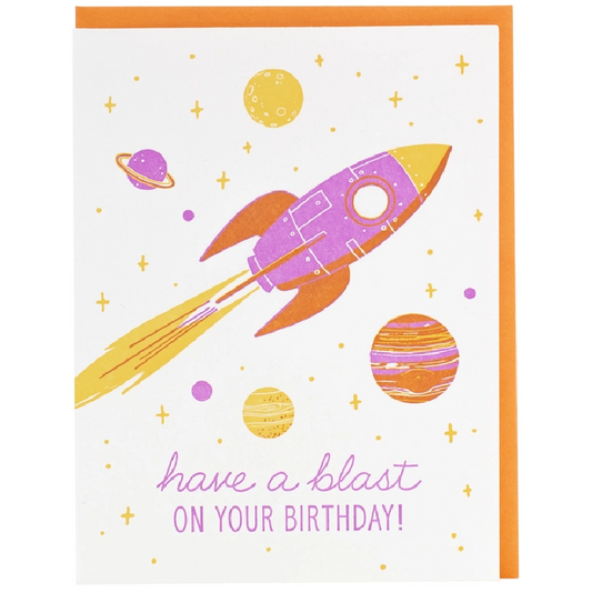 Birthday Card - Rocket Ship