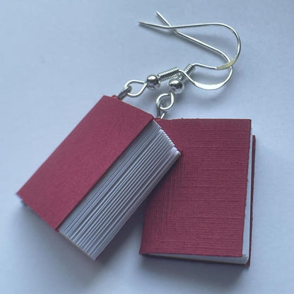 Mini Book Earrings by Sageware Fashion