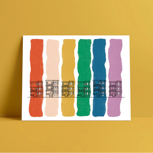 Rainbow Triple Deckers Art Print