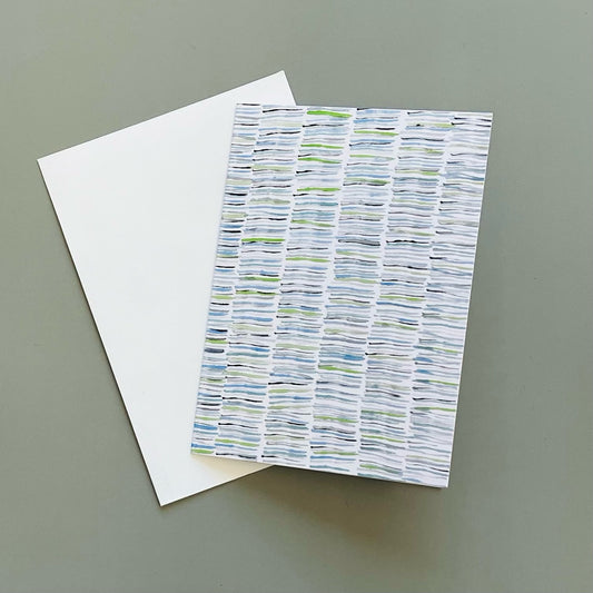 Card - Blue and Green Stripes (1108)