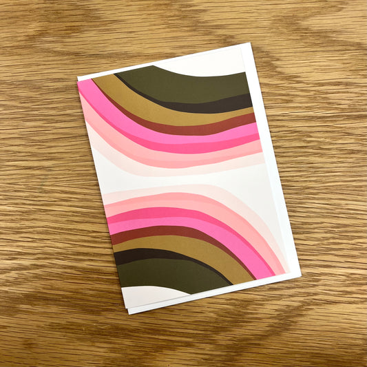 Rainbow Card (Pink and Olive)