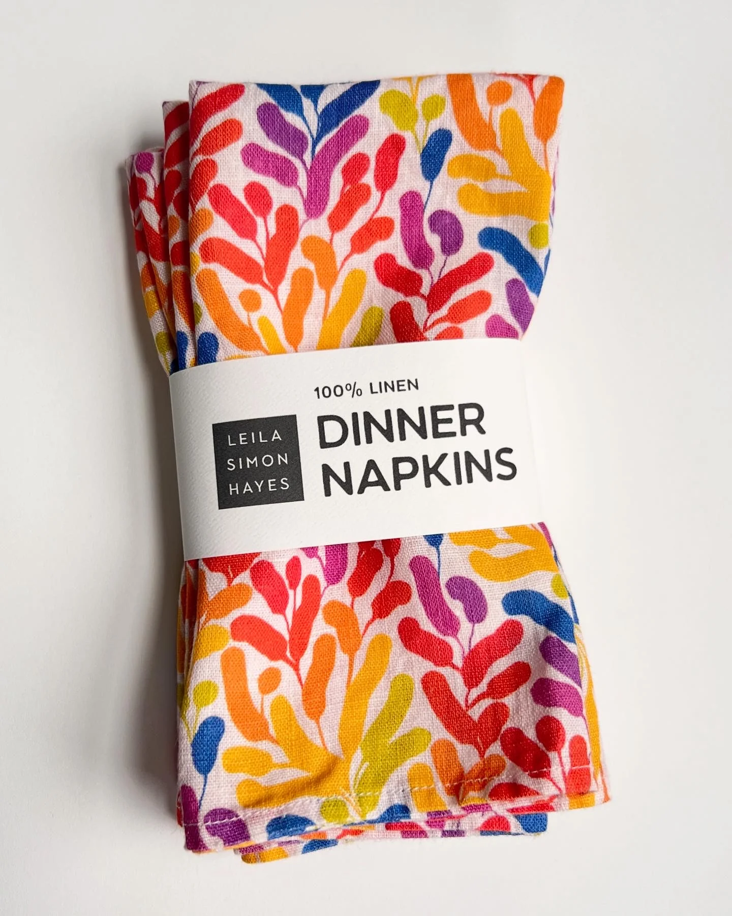 Climbing Vine/Rainbow Linen Napkins (set of 4)