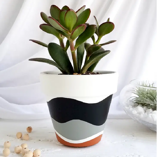 Planter - Gray Waves
