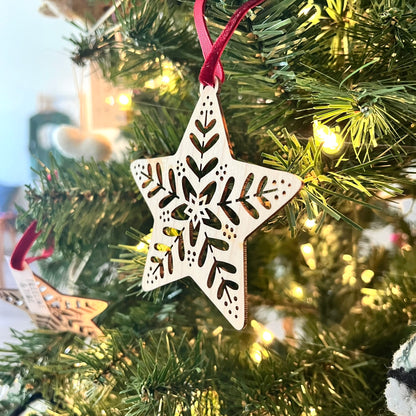 Wooden Star Ornament